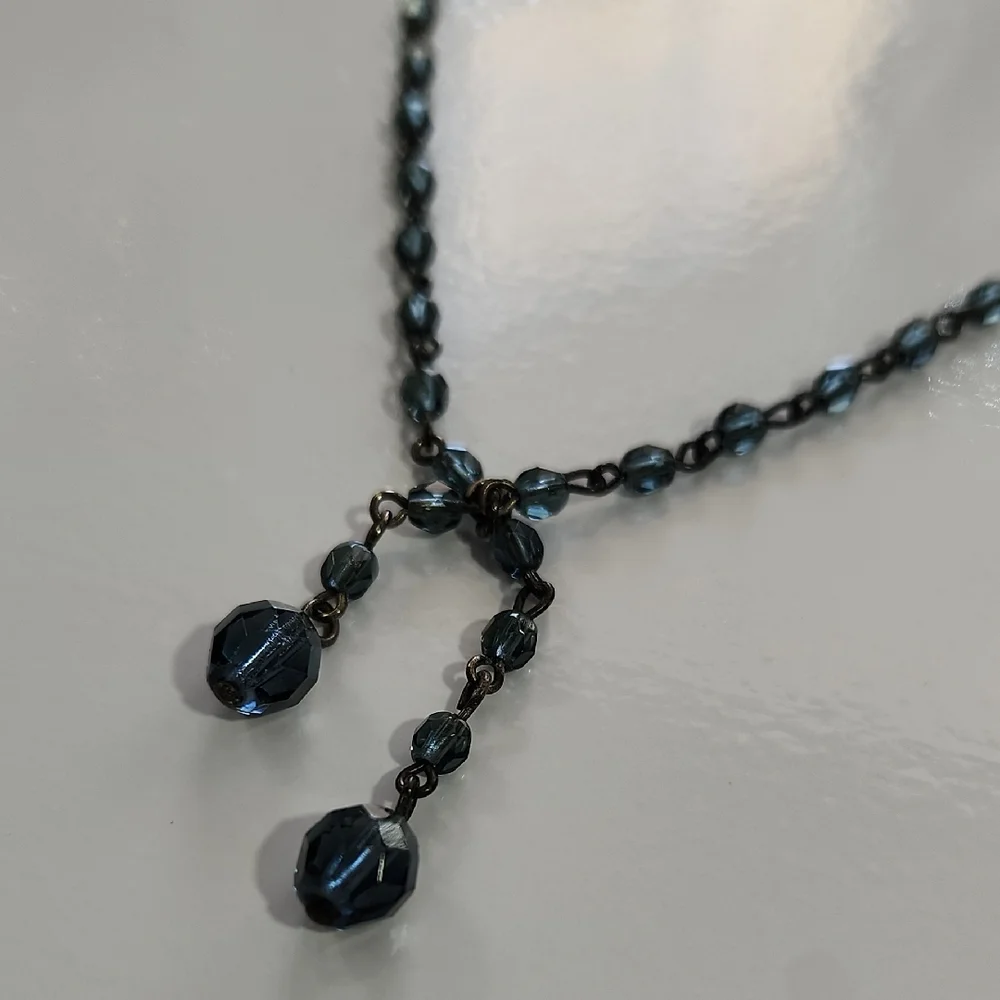 Elegant Blue Beaded Necklace Jewelry